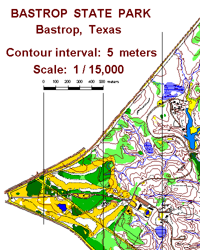 Bastrop orienteering map